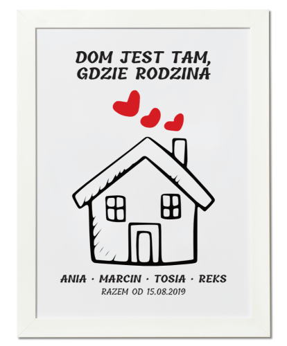 Plakat personalizowany na prezent z datą
