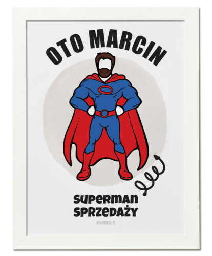 Plakat personalizowany na prezent dla kolegi z pracy