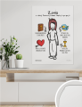 Plakat komunijny rysowany ze zdjęcia