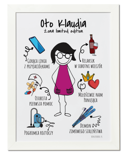 Personalizowany plakat na prezent dla żony
