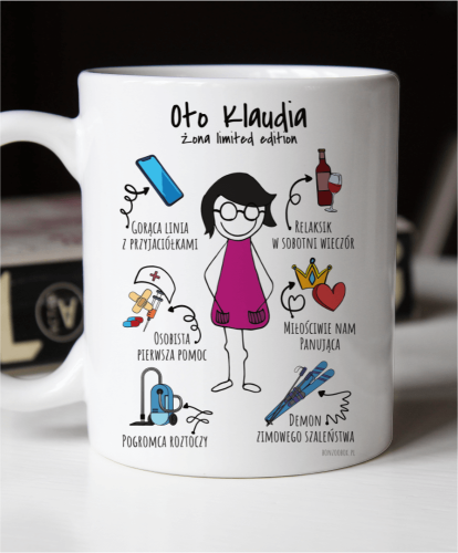 Kubek personalizowany na prezent dla żony
