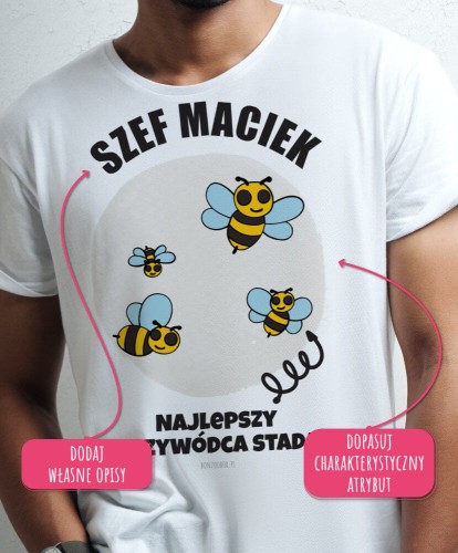 Koszulka personalizowana na prezent dla kolegi z pracy