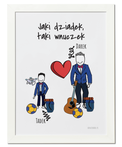 Plakat personalizowany na prezent dla dziadka