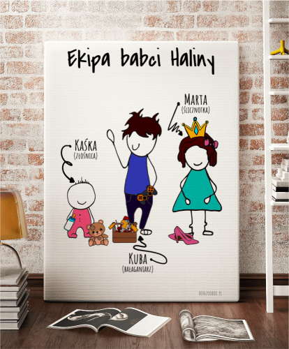 Plakat personalizowany dla babci i dziadka