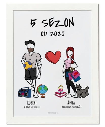 Personalizowany prezent dla nowego małżeństwa - plakat
