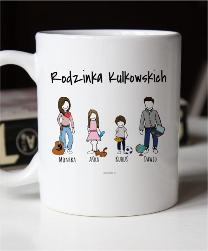 Kubek rodzinny z własnymi postaciami