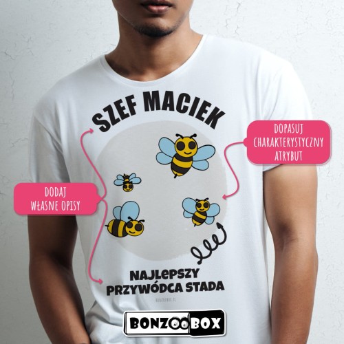 Koszulka personalizowana z własnym tekstem i stworzoną grafiką