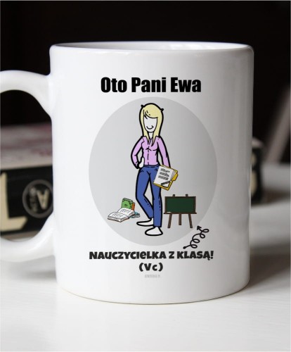 Kubek personalizowany na prezent dla nauczycielki - DOPASUJ POSTAĆ I ATRYBUTY