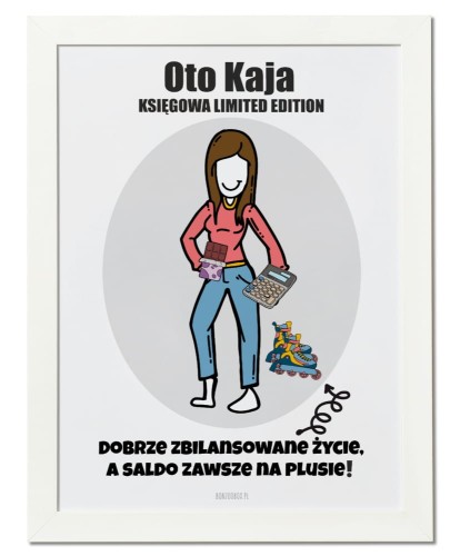 Plakat personalizowany na prezent dla koleżanki z pracy tworzony ze zdjęcia
