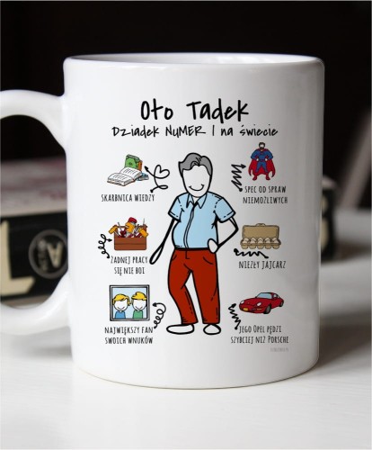 Kubek personalizowany na prezent dla dziadka 