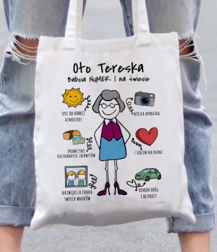Torba personalizowana na prezent dla babci