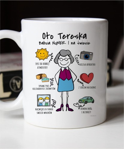 Kubek personalizowany na prezent dla babci 