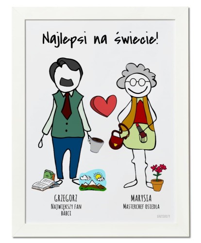 Plakat na prezent dla dziadków