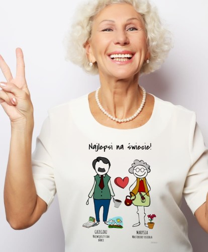 Koszulka personalizowana na prezent dla babci i dziadka