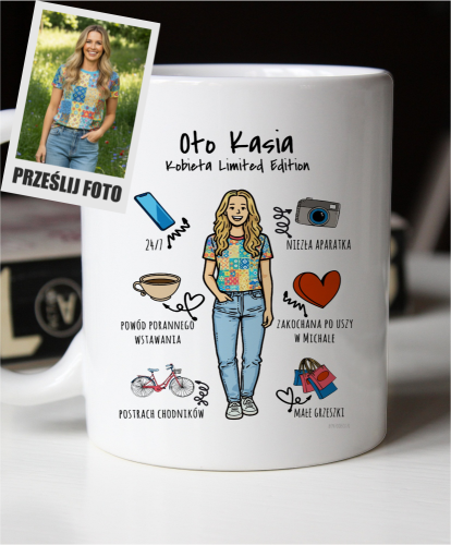 Kubek personalizowany rysowany ze zdjęcia