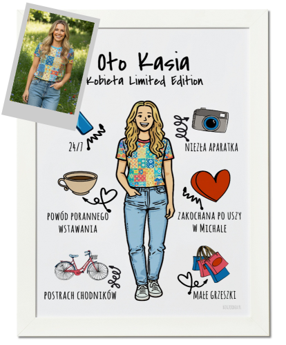 Plakat personalizowany rysowany ze zdjęcia