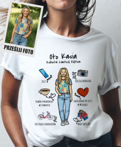 Koszulka personalizowana rysowana ze zdjęcia