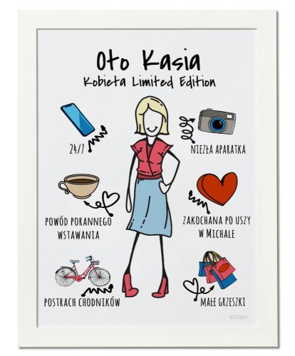 Personalizowany plakat na prezent na Walentynki