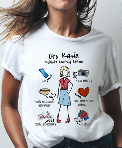 Koszulka personalizowana na prezent dla niej na Walentynki