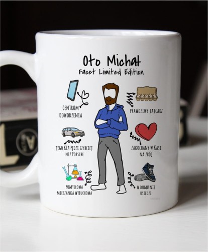 Kubek personalizowany z własną podobizną na prezent walentynkowy