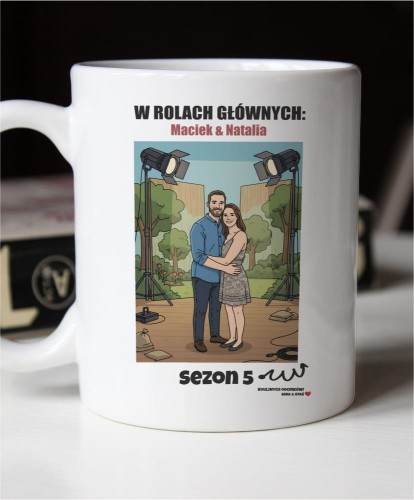 Kubek personalizowany na rocznicę i walentynki tworzony ze zdjęcia 