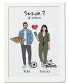 Plakat personalizowany na prezent dla pary tworzony ze zdjęcia