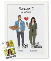Personalizowany plakat dla pary ze zdjęcia w kreatorze BonzooBox