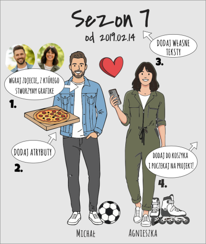 Kubek personalizowany na prezent dla pary tworzony ze zdjęcia