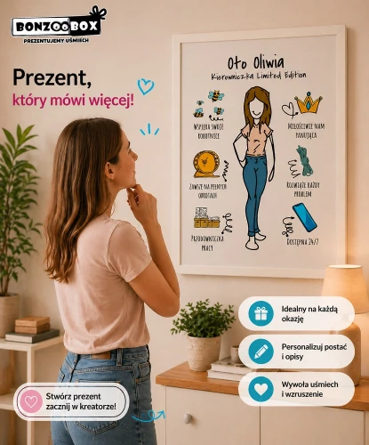 Śmieszny prezent dla koleżanki z pracy – personalizowany plakat na każdą okazję