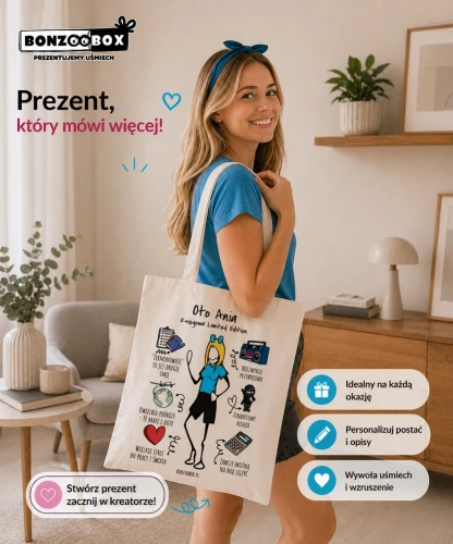 Śmieszny prezent dla koleżanki z pracy – personalizowana torba na każdą okazję