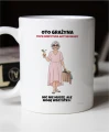 Kubek personalizowany na prezent dla emerytki tworzony ze zdjęcia