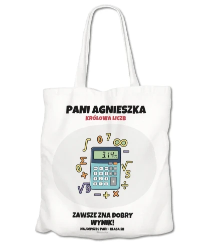 Prezent dla nauczycielki - torba z grafiką i dedykacją