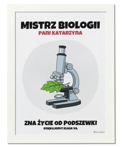 Prezent dla nauczycielki - personalizowany plakat z grafiką i tekstem