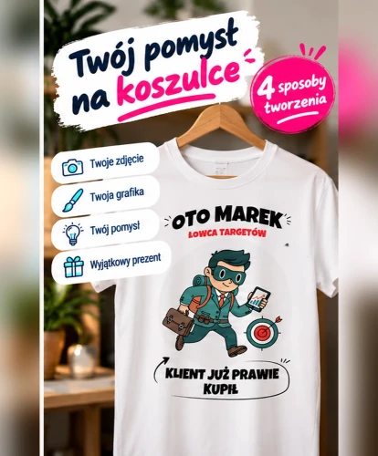 Koszulka z własnym napisem lub nadrukiem - personalizowana koszulka