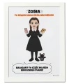 Personalizowany plakat do pokoju dziewczynki z postacią ze zdjęcia w mrocznym stylu, imieniem i zabawnym hasłem