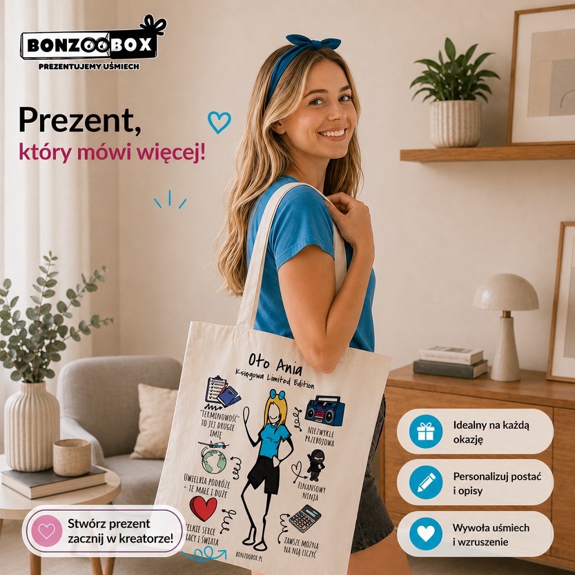 Personalizowana torba prezent dla koleżanki z pracy na pożegnanie