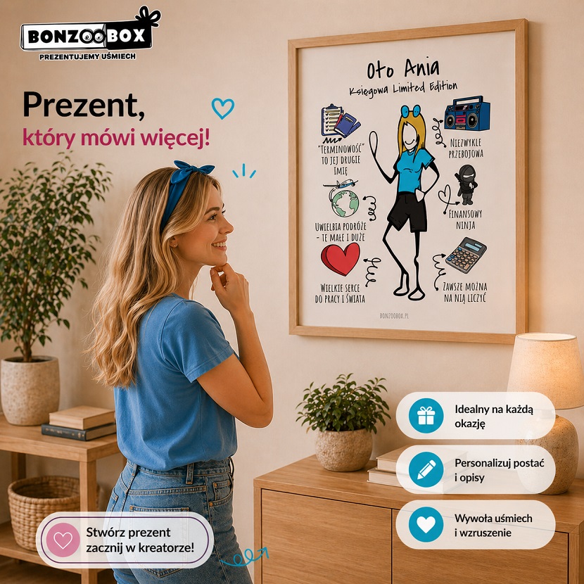 Personalizowany plakat prezent dla koleżanki z pracy na pożegnanie