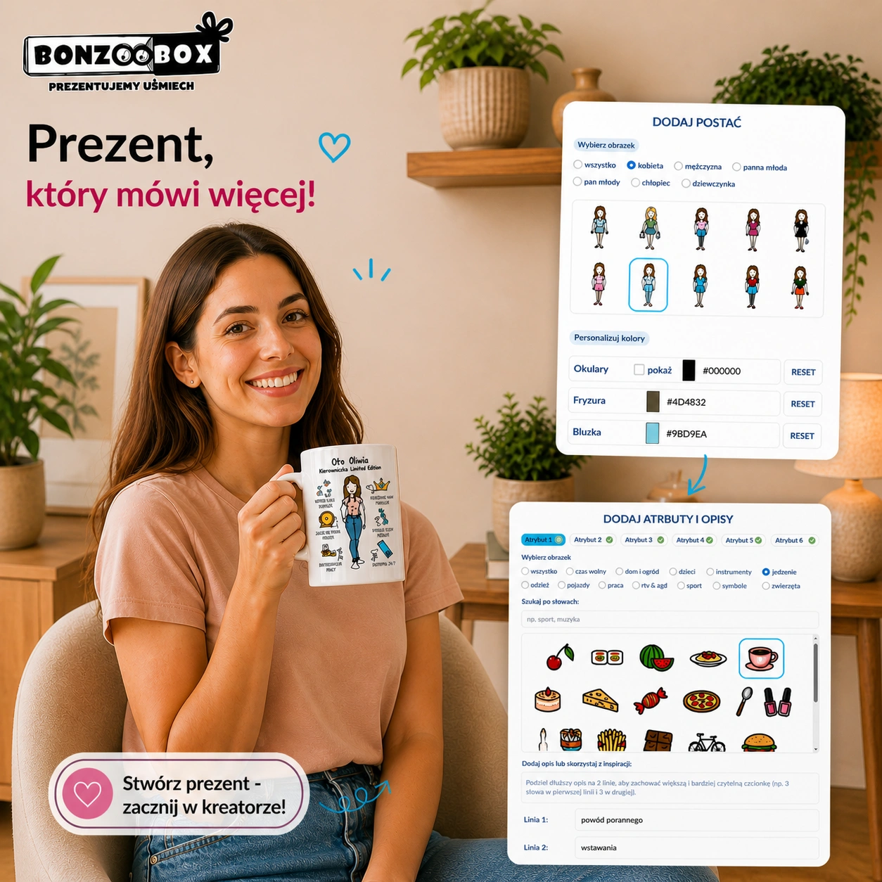 Stwórz personalizowany kubek – kreator online
